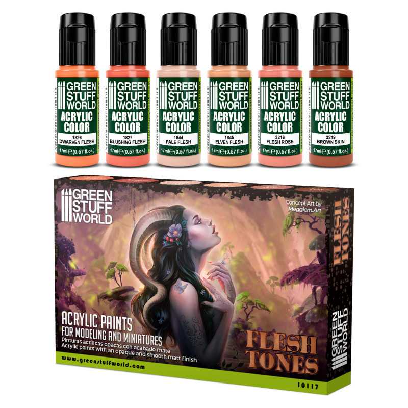 Green Stuff World: Paint Set - Flesh Tones