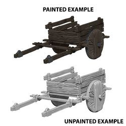 DEEP CUTS UNPAINTED MINIATURES - 2 WHEEL CART