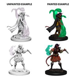 DUNGEONS AND DRAGONS: NOLZUR'S MARVELOUS UNPAINTED MINIATURES - TIEFLING FEMALE SORCERER