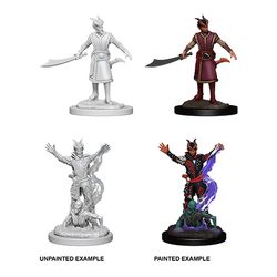 DUNGEONS AND DRAGONS: NOLZUR'S MARVELOUS UNPAINTED MINIATURES - MALE TIEFLING WARLOCK