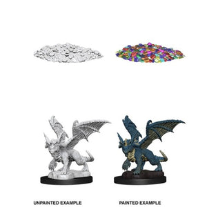 DUNGEONS AND DRAGONS: NOLZUR'S MARVELOUS UNPAINTED MINIATURES - BLUE DRAGON WYRMLING