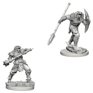 DUNGEONS AND DRAGONS: NOLZUR'S MARVELOUS UNPAINTED MINIATURES - DRAGONBORN MALE FIGHTER WITH SPEAR