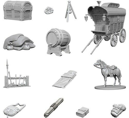 DUNGEONS AND DRAGONS: NOLZUR'S MARVELOUS UNPAINTED MINIATURES - ADVENTURER'S CAMPSITE