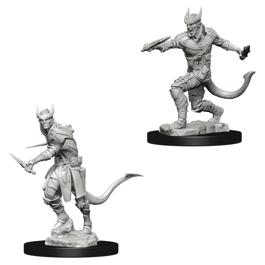 DUNGEONS AND DRAGONS: NOLZUR'S MARVELOUS UNPAINTED MINIATURES - TIEFLING MALE ROGUE